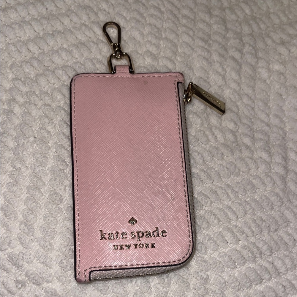 Kate Spade Pink Wallet with Gold Accents